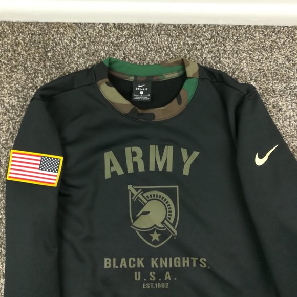 2021 Army Black Knights Sweatshirt Nike Dri Fit Fleece Lined Camo Mens Small - Picture 2 of 11